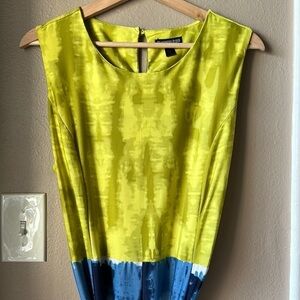 BLOOMING ROSE Colorblock Sleeveless Maxi Dress